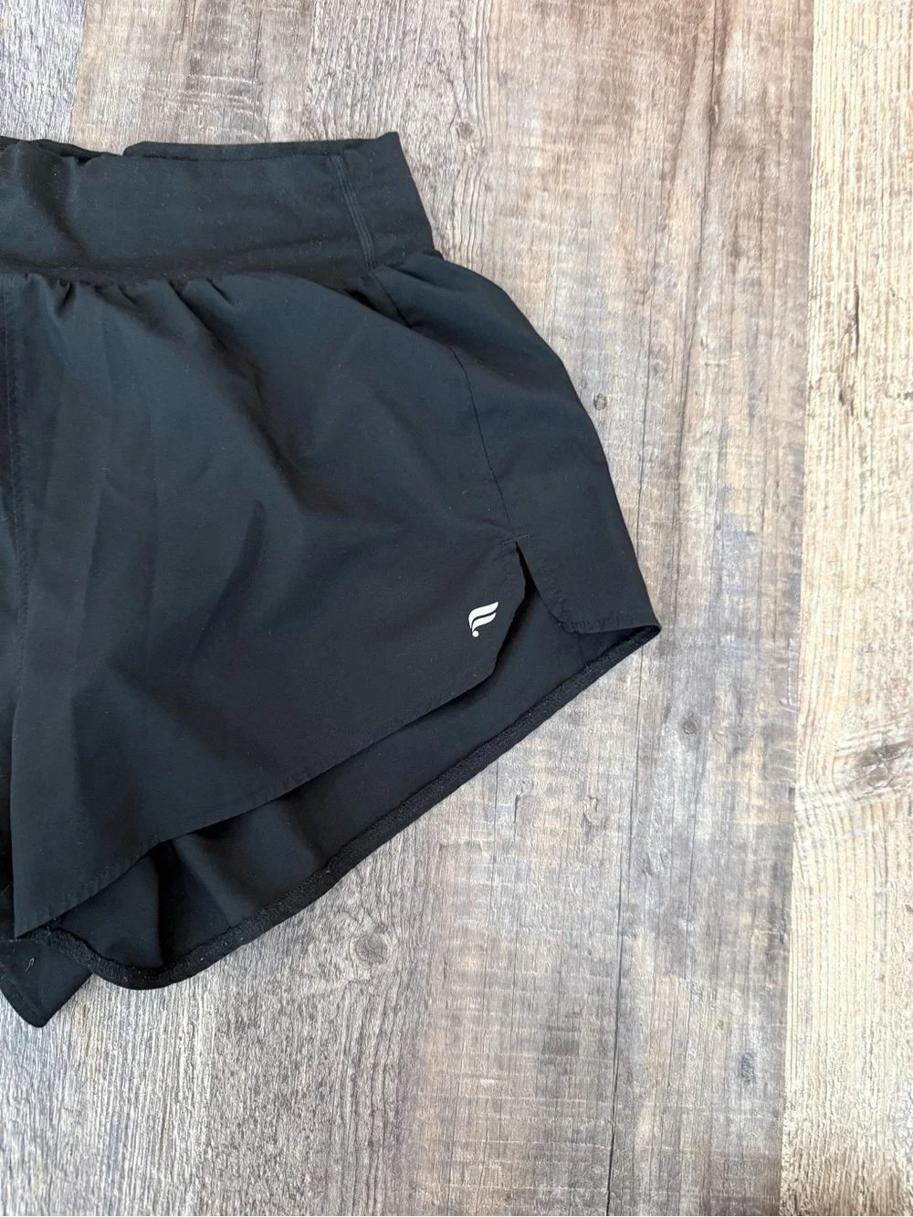 Fabletics Black Women's Athletic Shorts with Logo Size S/M Boy Short Liner